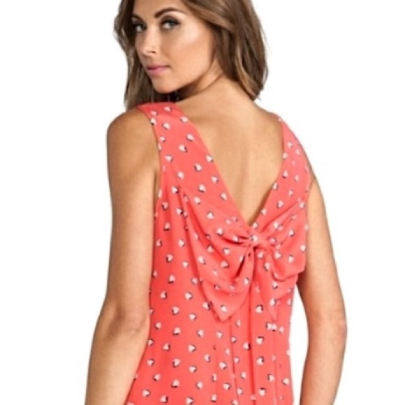 Anthropologie Yumi Kim Silk Heart Print Mini Dress - Picture 16 of 16
